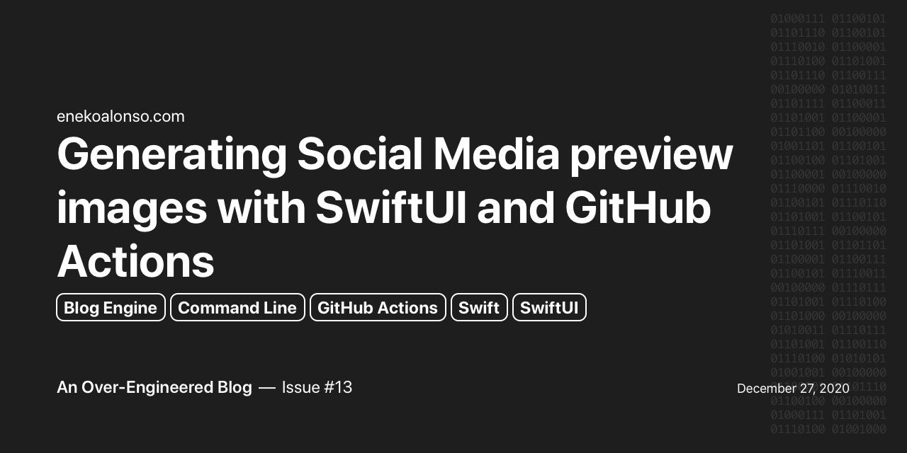 Generating Social Media preview images with SwiftUI and GitHub Actions