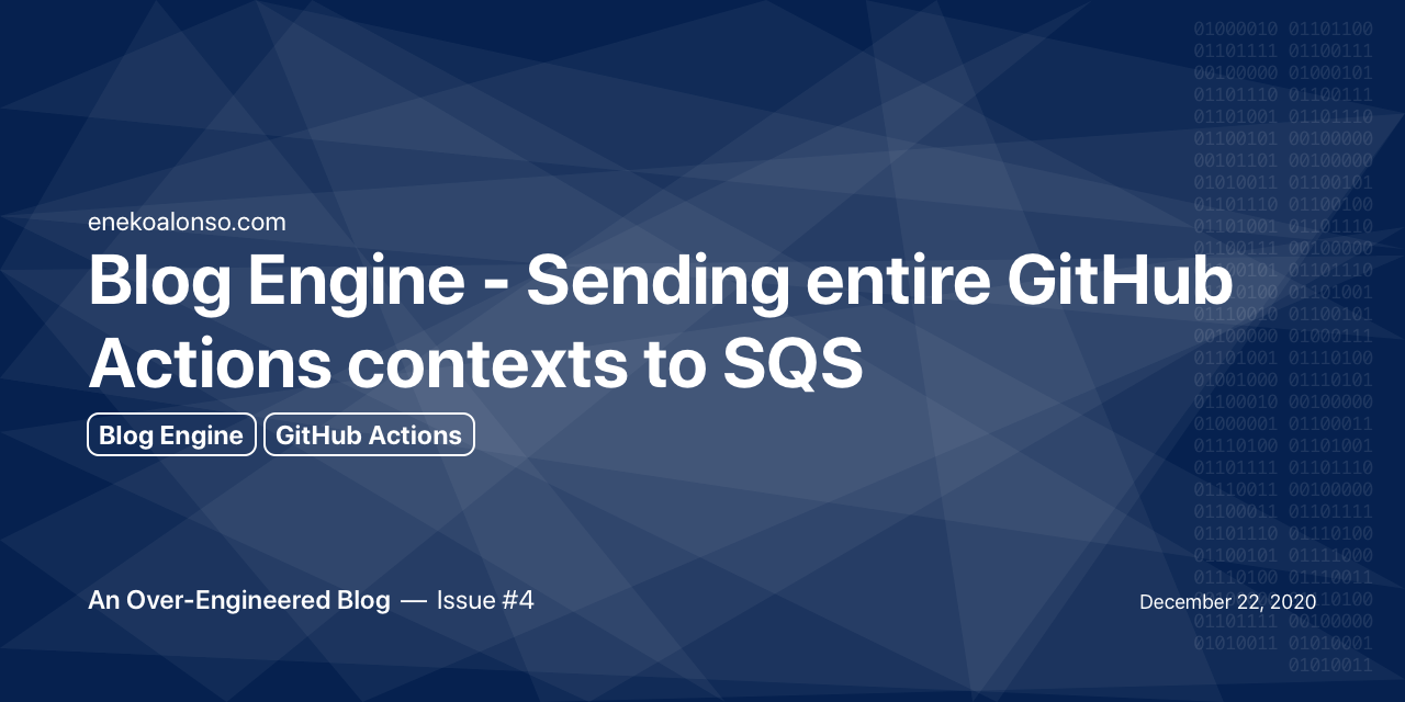 Blog Engine - Sending entire GitHub Actions contexts to SQS